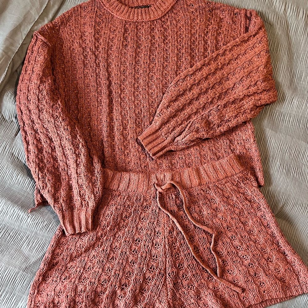 2 pc. ICCON Rust Sweater Lounge Set Large - NEW!